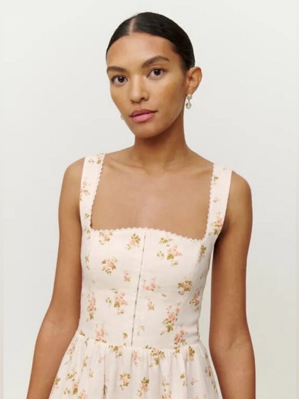 Reformation Tagliatelle Dress size 8, cream floral